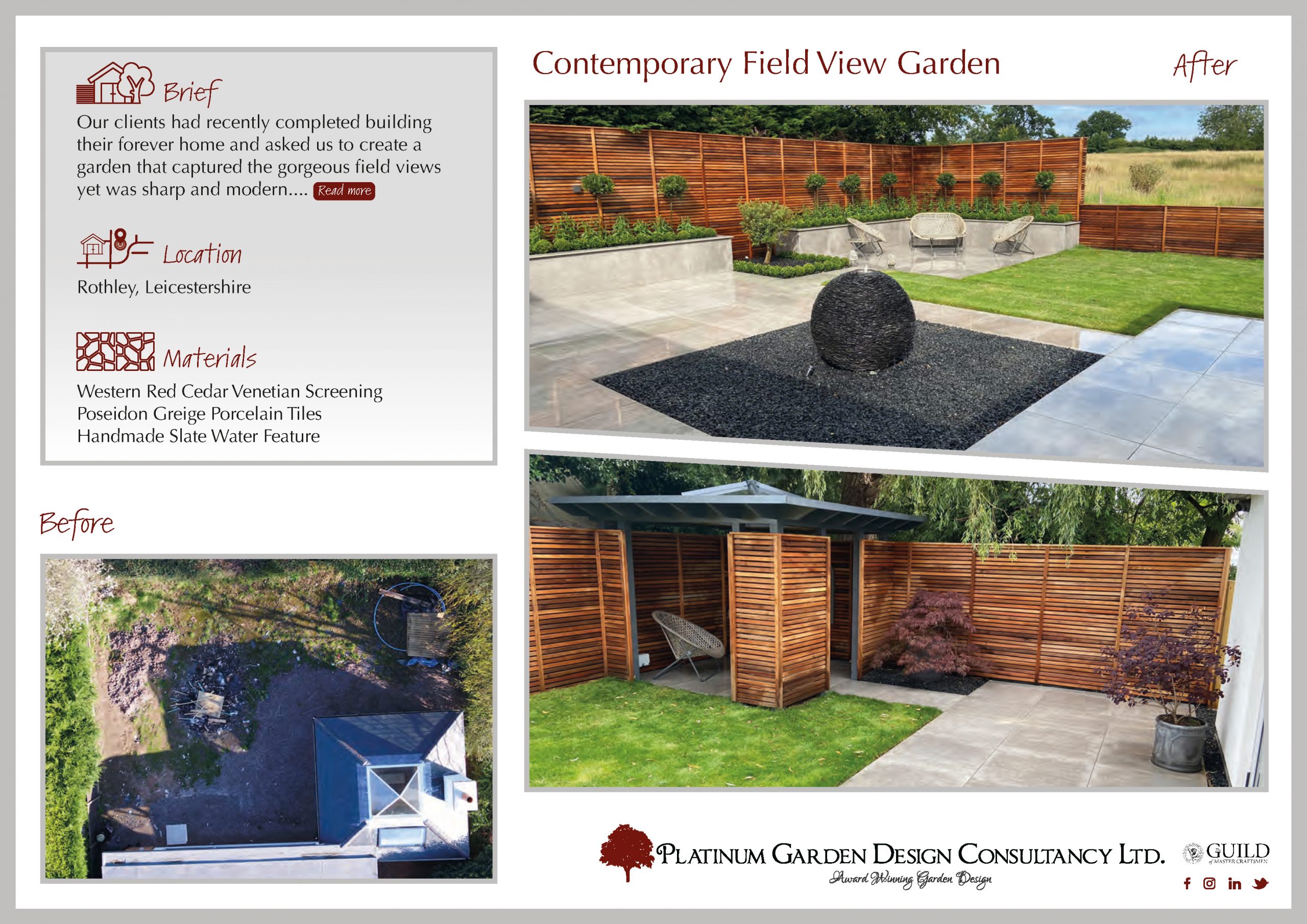 Contemporary Field View Garden, Rothley, Leicestershire